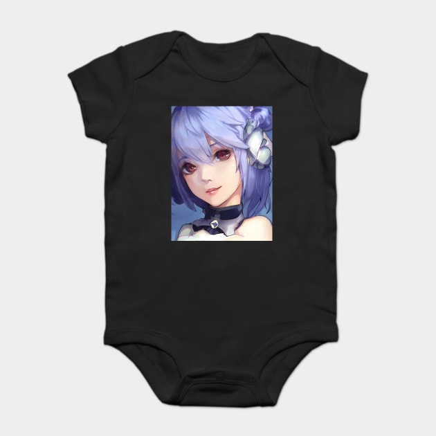 Anime Blue Hair Baby Bodysuit by animegirlnft